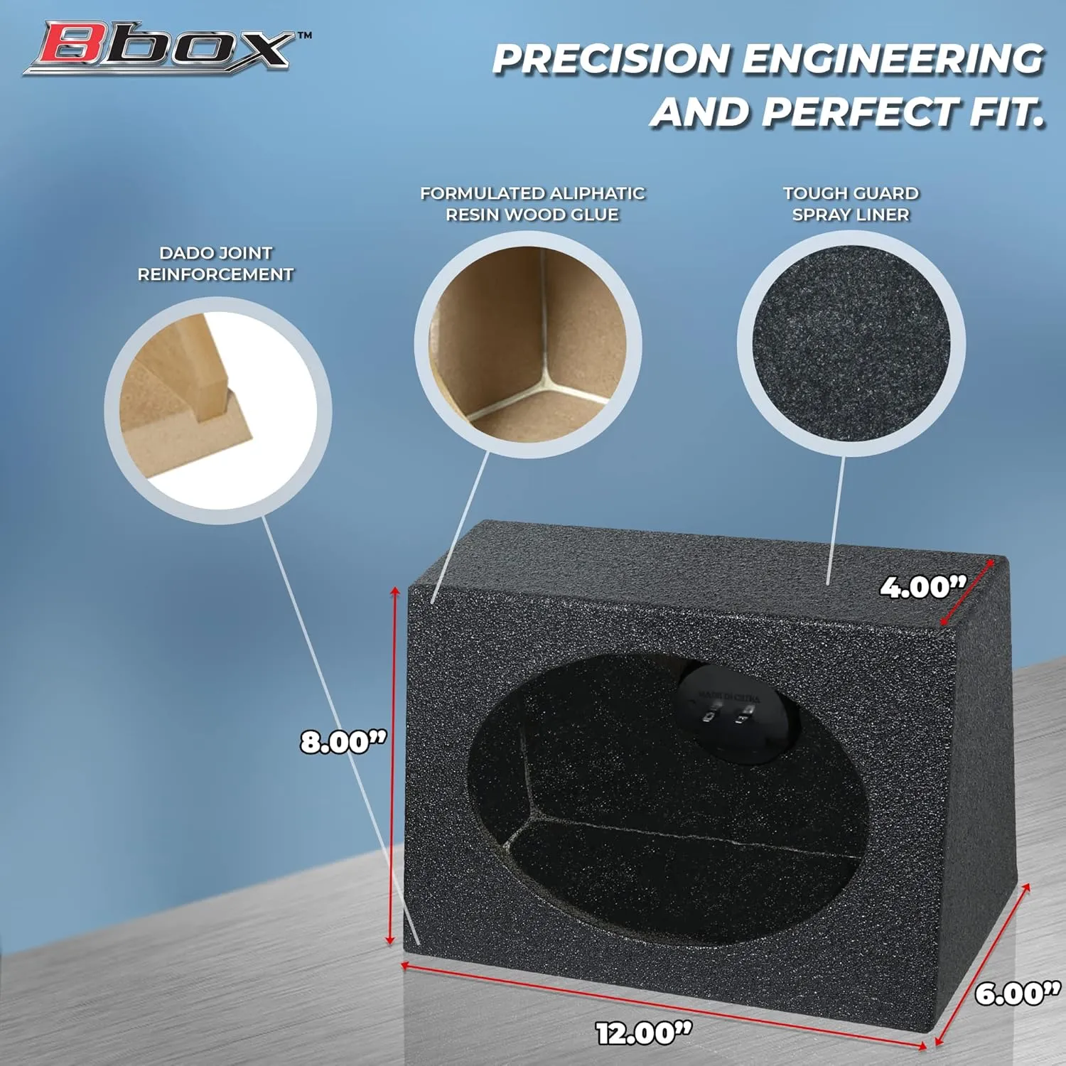 Atrend Pro Audio Tuned 6” x 9” Speaker Enclosures - Designed to dramatically Improve The Sound Quality and Bass Response of Any 6” x 9” Speaker System - High Grade MDF - Black