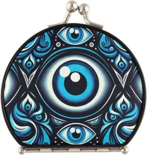 Augenstern Travel Makeup Mirror The-Blue-Evil-Eye Foldable Cosmetic Mirror Pocket Mirror
