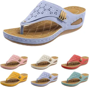 Avylays Women's Breathable Mesh Sports Sandals, 2025, Non-Slip Sole, Orthopedic, Wedge, Blue, Casual, Open Toe; Closed Toe, Thong, Leather, Women