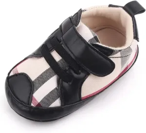 Baby Boys Pre Walker Shoes Anti-Slip Plaid Soft Sole Autumn Spring