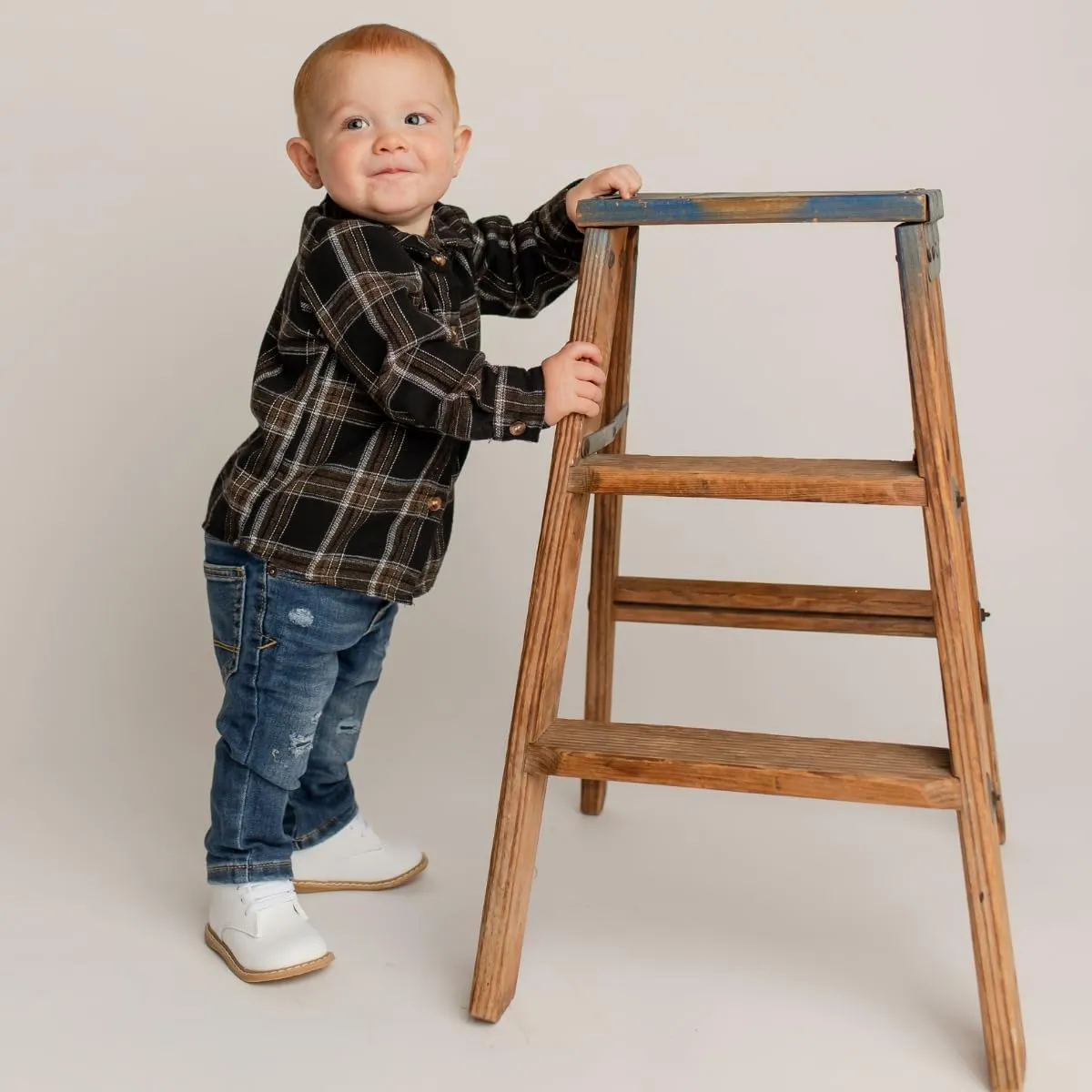 Baby Deer High Top Leather First Walker (Infant/Toddler)