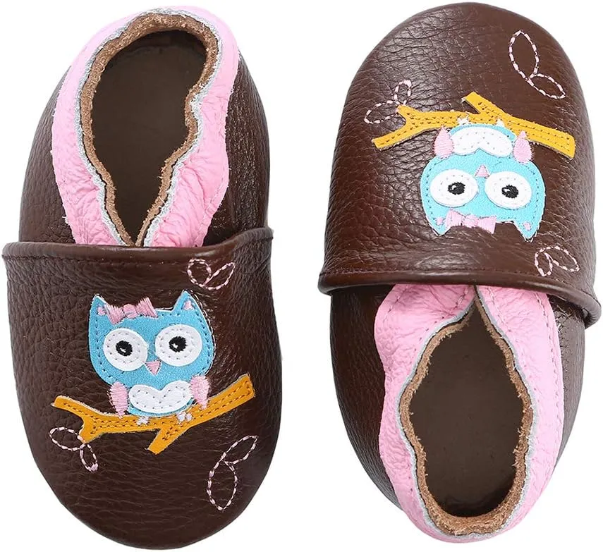 Baby Moccasins Soft Leather Toddler First Walker Shoes