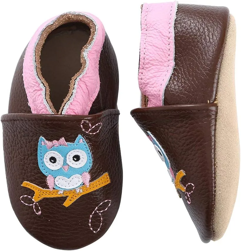 Baby Moccasins Soft Leather Toddler First Walker Shoes