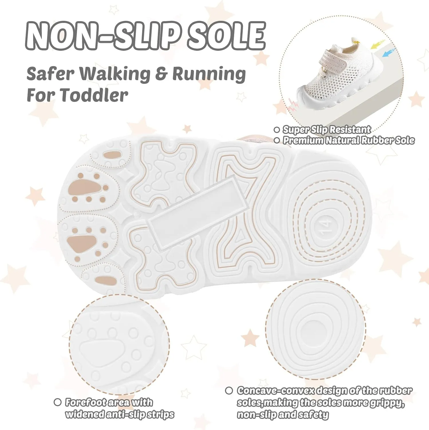 Baby Walking Shoes Toddler Girl Boy Soft Sole Breathable Mesh Slip on Summer Wide Shoes Infant Flexible Lightweight Non-Slip Safer Causal Tennis Shoes Toddler First Walkers Shoes Rubber Soles Outdoor