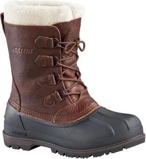 Baffin Men's CANADA Winter Boots | Waterproof Insulated Leather Boots for Cold Weather | Faux-Fur Collar & GelFlex Midsole