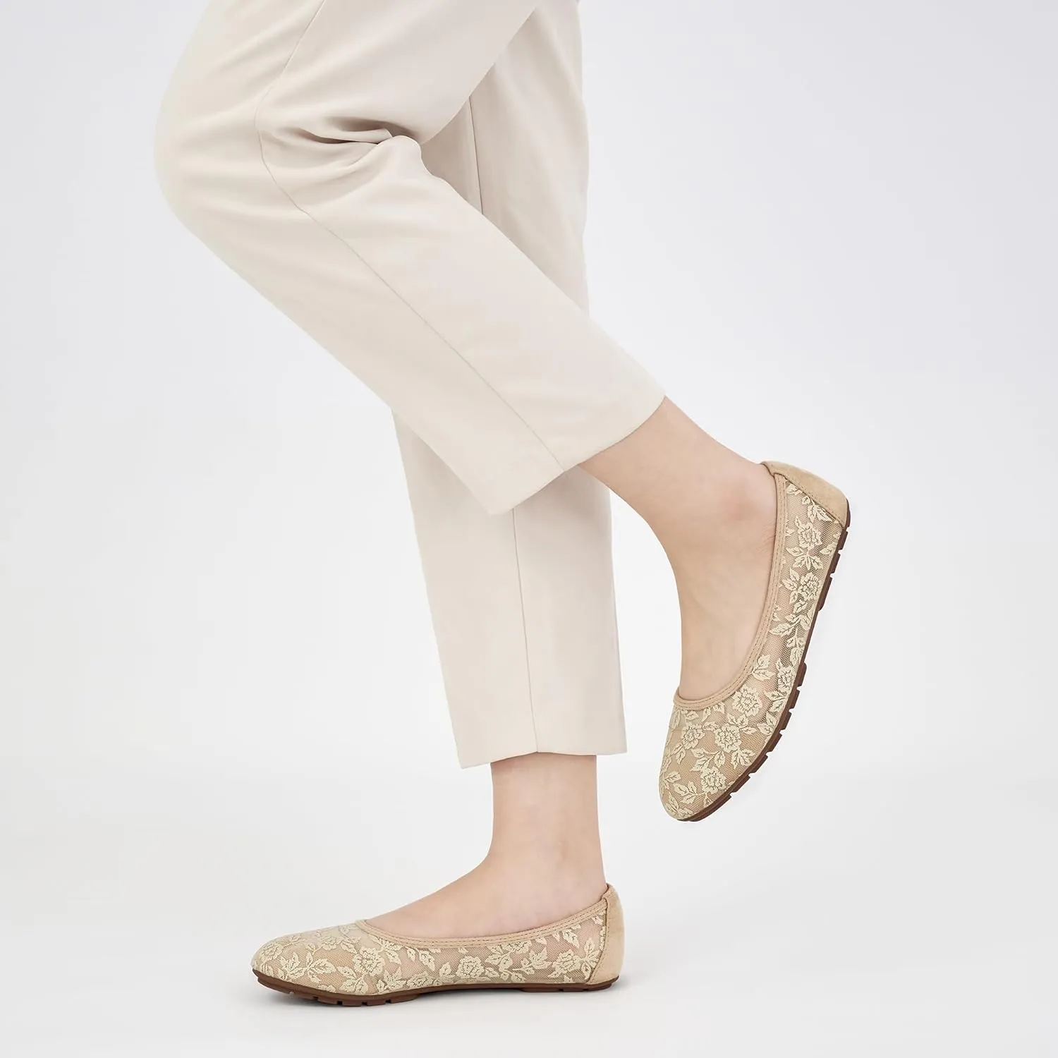 Ballet Flats for Women Shoes: Comfortable Breathable Lace Dressy Flats - Ladies Wedding Flat Casual Work Shoes