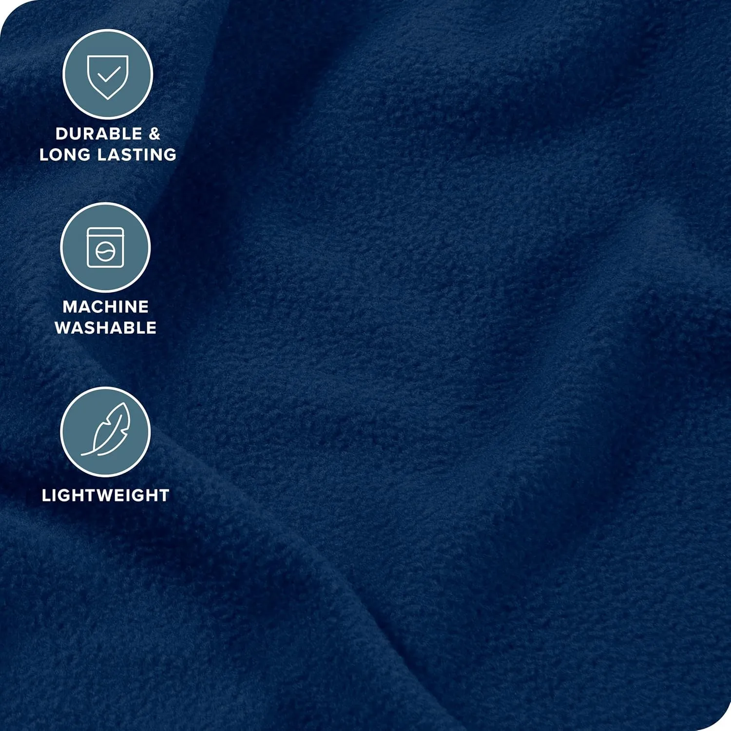 Bare Home Super Soft Fleece Sheet Set - King Size - Extra Plush Polar Fleece, Pill-Resistant Bed Sheets - All Season Cozy Warmth, Breathable & Hypoallergenic (King, Dark Blue)