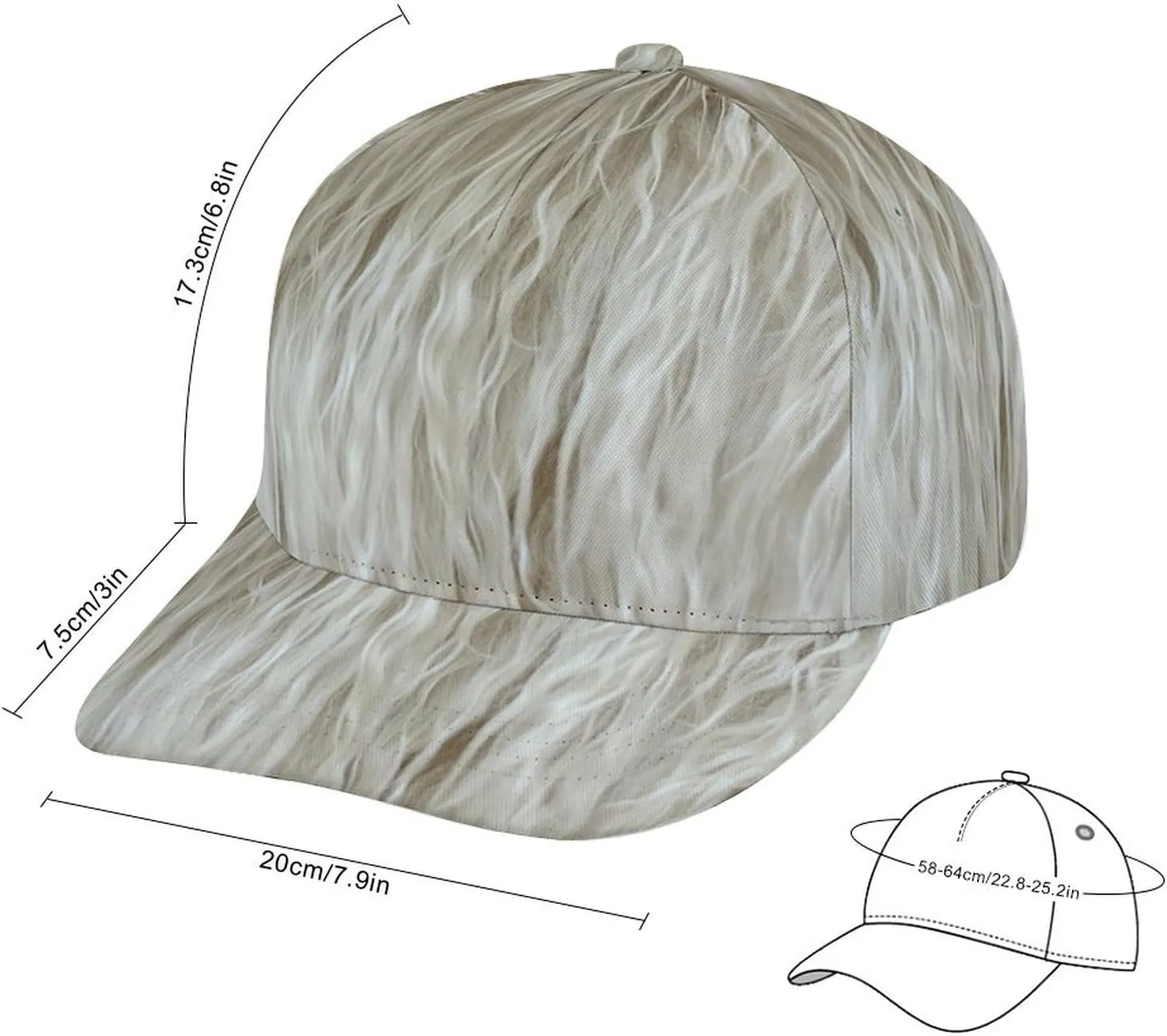 Baseball Cap for Men Women Adjustable Breathable Baseball Hat Unconstructed Headwear