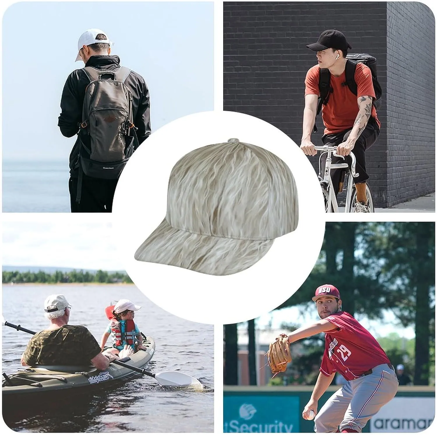 Baseball Cap for Men Women Adjustable Breathable Baseball Hat Unconstructed Headwear