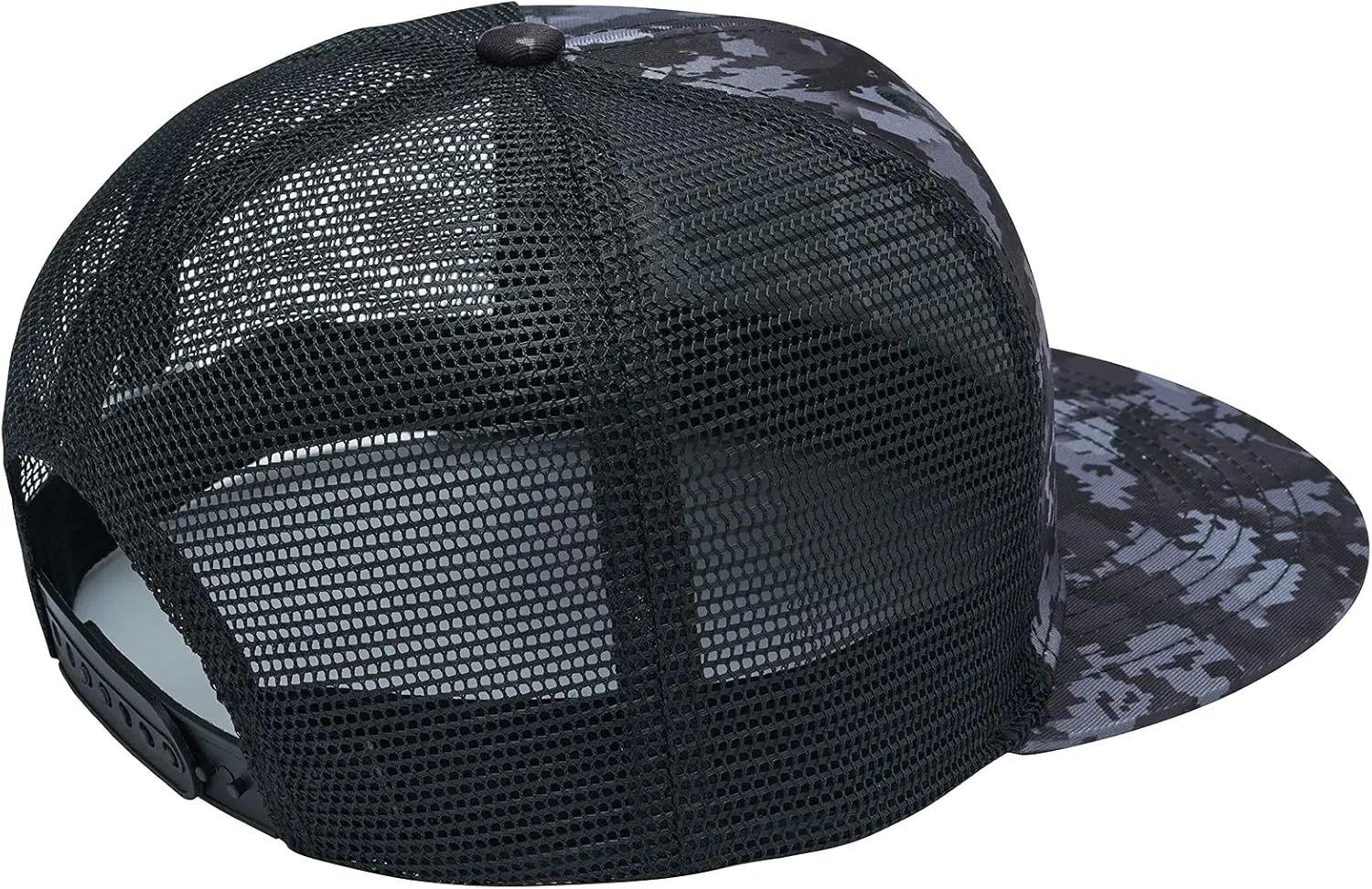 BASSDASH Flat Brim Trucker Cap Adjustable Snapback Hat Mesh Back for Men Women