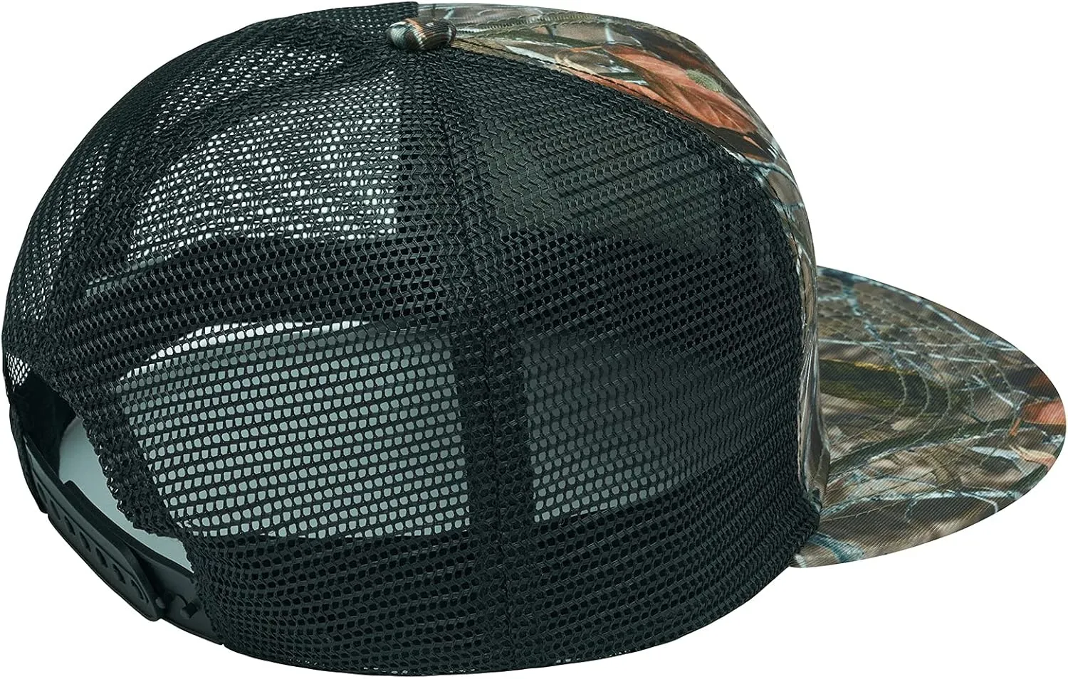 BASSDASH Flat Brim Trucker Cap Adjustable Snapback Hat Mesh Back for Men Women