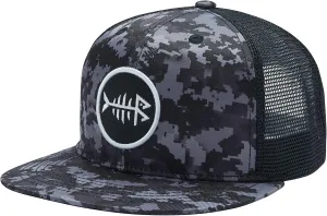 BASSDASH Flat Brim Trucker Cap Adjustable Snapback Hat Mesh Back for Men Women