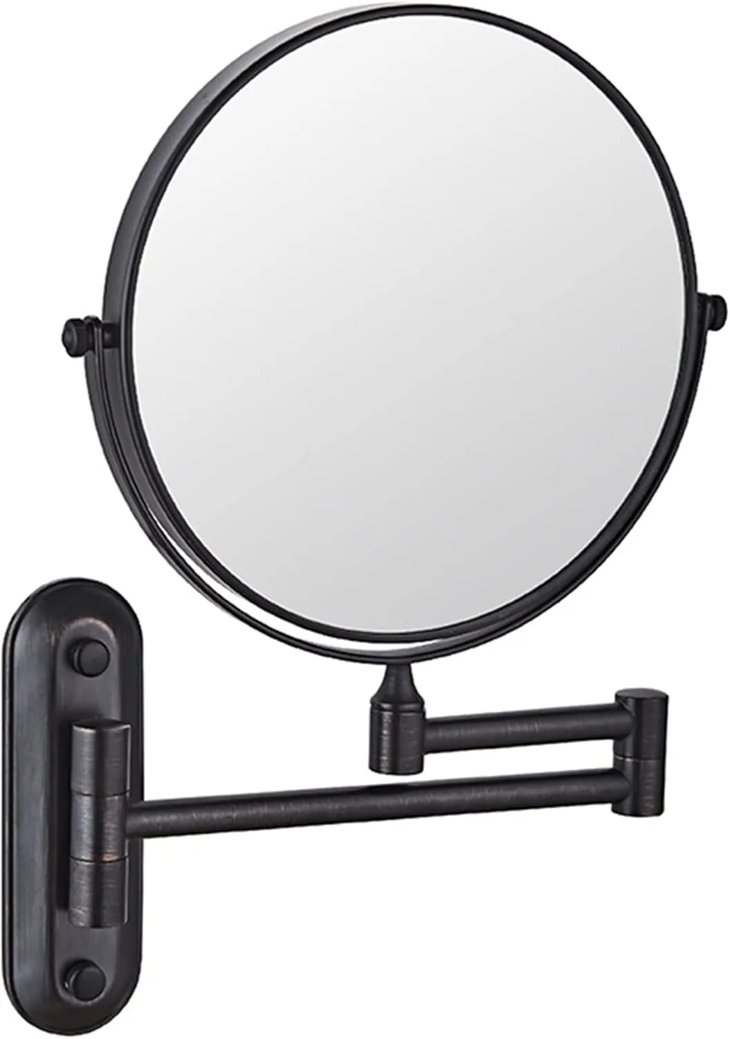 Beauty Mirror,10X Hotel Bathroom Wall Mounted Makeup Mirror, 8 Inch Extendable Mirror Foldable Telescopic Magnifying Double-Sided Shaving Mirror for Bathroom Vanity Asia Black 8 inches 10X