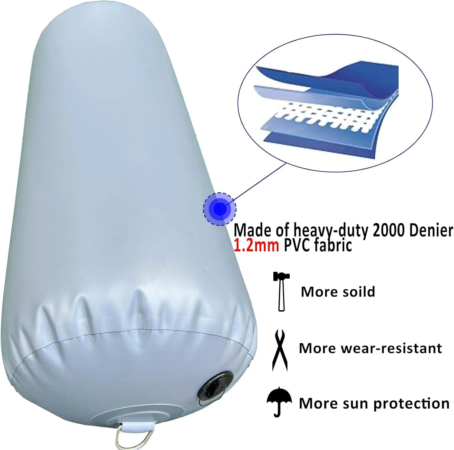 Big Heavy-Duty Inflatable PVC Boat Fender for Docking and Yacht Sailboats