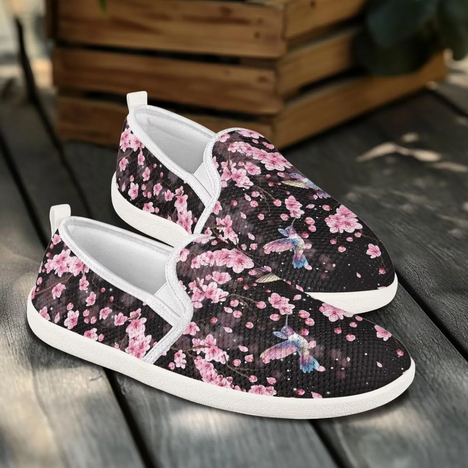 Binienty Women's Breathable Flats Shoes, Soft Slip on Loafers Flats Cozy Lightweight Walking Sneakers US 5.5-10.5