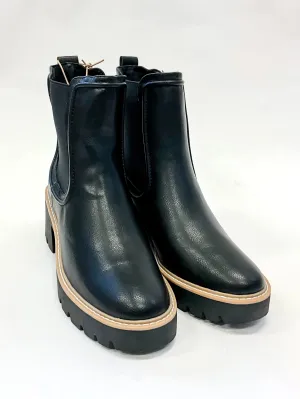 Black Chelsea Lug Boots