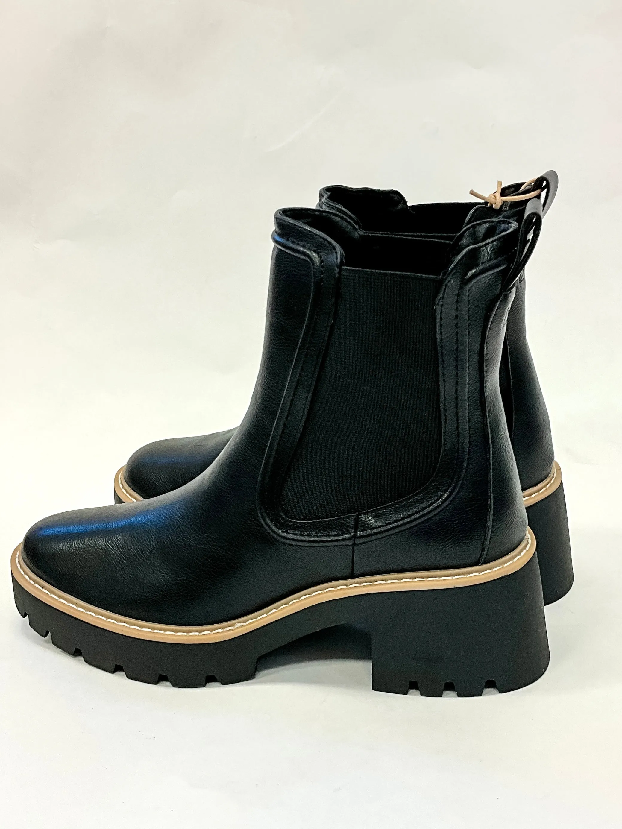 Black Chelsea Lug Boots