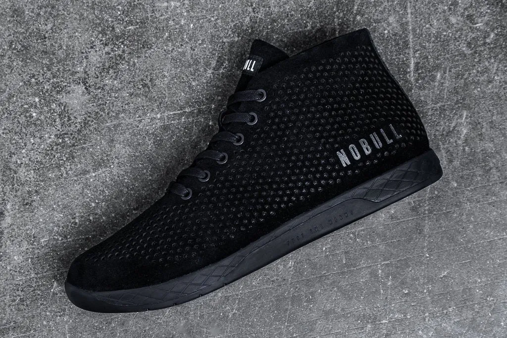 BLACK SUEDE MID TRAINER (MEN'S)