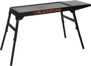 Blackstone 5477 XL 17" and 22" Tabletop Griddle Stand, Adjustable Prep Table with Folding Legs and Side Shelf, Powder Coated Steel, Black
