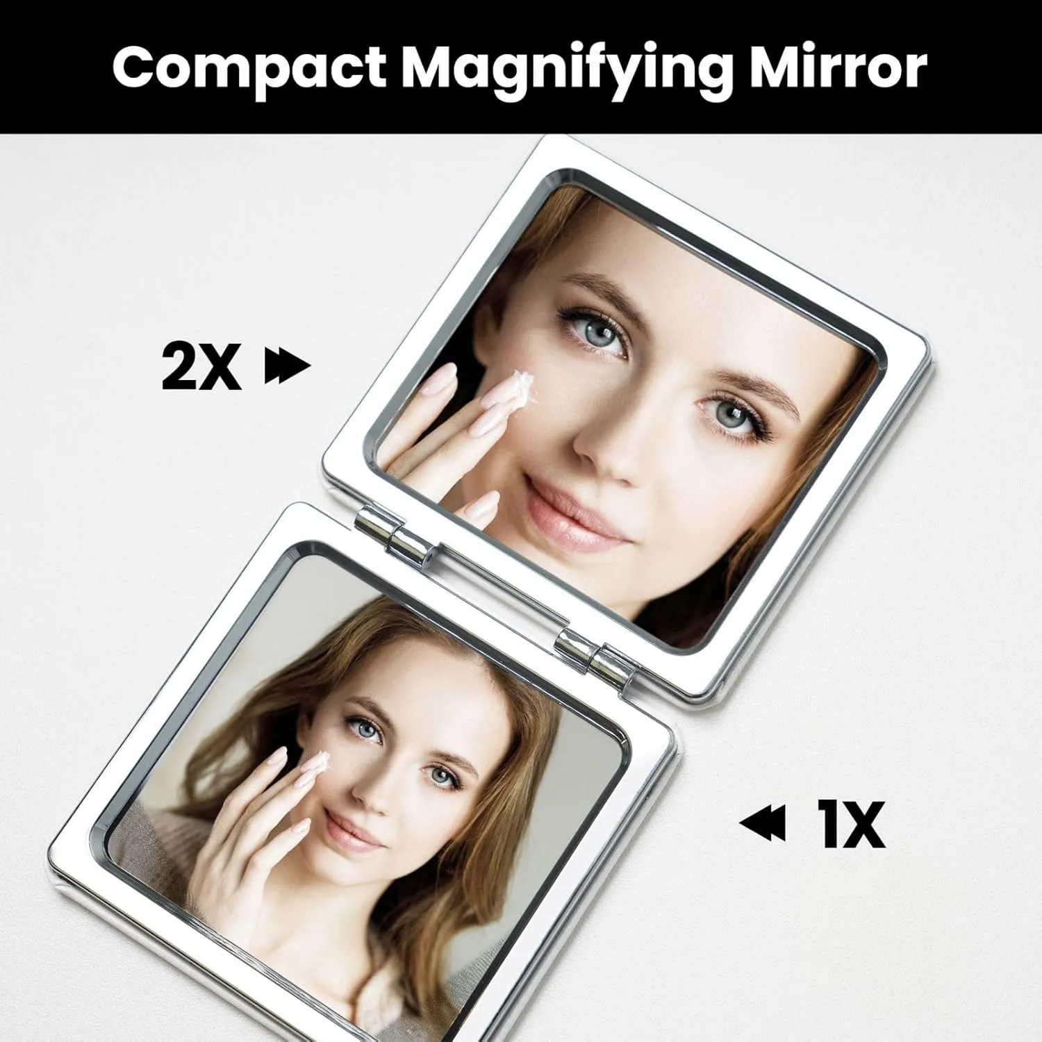 Blue Pineapple Portable Pocket Cosmetic Mirror-Compact and Light, It is A Necessary Thing to Go Out for Beauty and Makeup