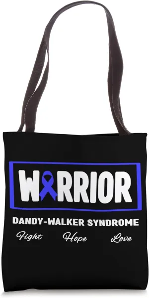 Blue Ribbon Warrior Shirt - Dandy-Walker Syndrome Awareness Tote Bag
