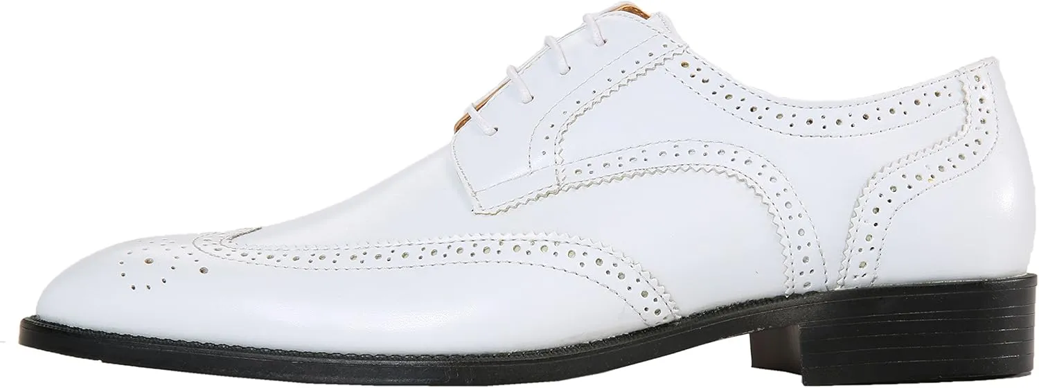 Bolano Elwyn, Men's Dress Shoes - Oxford & Wingtip - Spectator Two-Tone, Lace Up, Brogue Formal Shoes