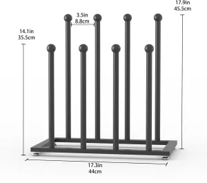 Boot Rack Shoe Organizer - Tall and Rain Boot Holder, Stainless Steel Entryway Closet Floor Organizer