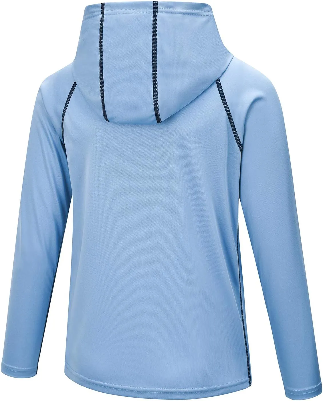 Boys Grils Long Sleeve Sun Shirts UPF50  Hoodie Thumbhole Rash Guard Quick Dry Atheltic Hiking Workout Water Playing