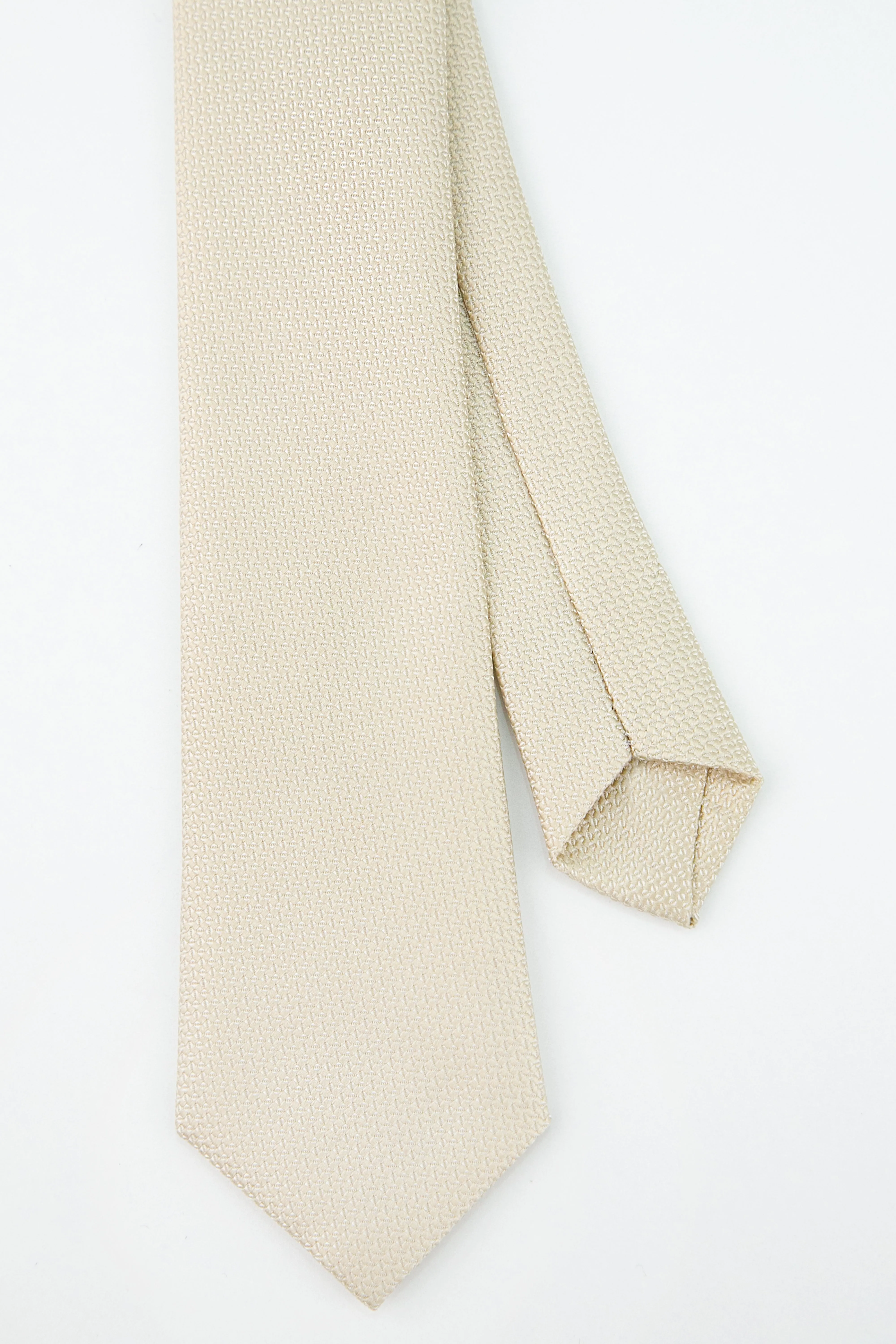 Boys' Oxford Weave Slim Tie Formal Neckwear - Beige