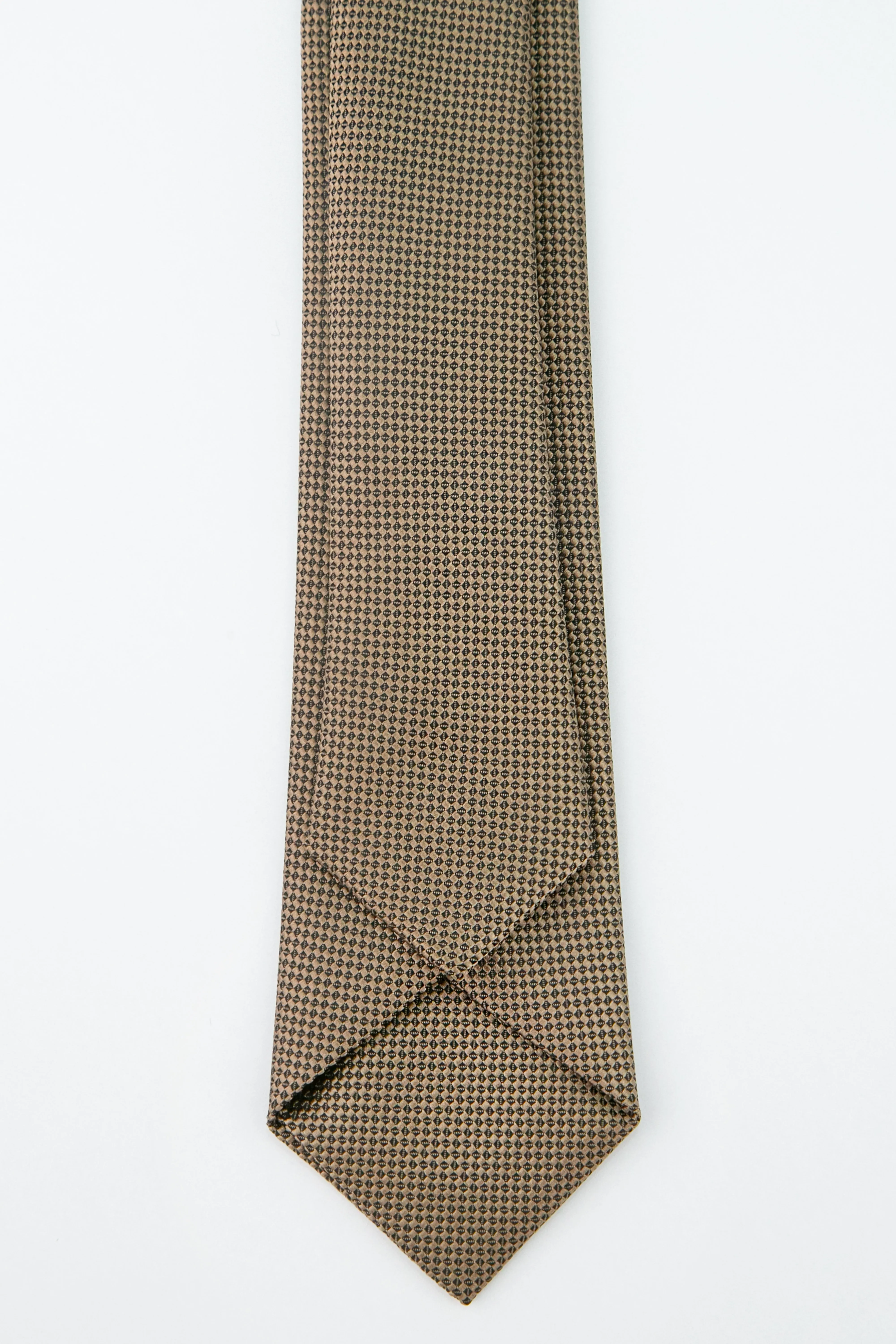 Boys' Oxford Weave Slim Tie Formal Neckwear - Taupe Beige