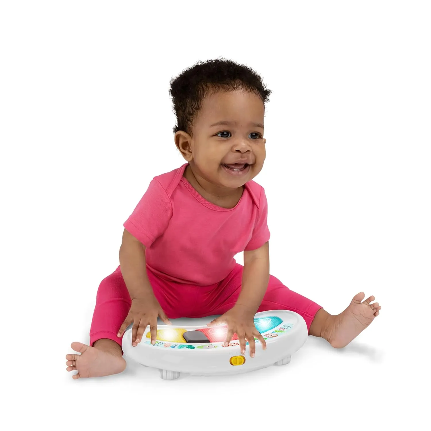 Bright Starts Tiny Trek 2-in-1 Baby Activity Walker with -Toy Station, Adjustable Height and Easy-Fold Frame, Jungle Vines Age 6 Months 