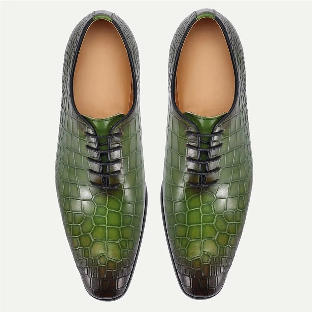 Brogue Dress Shoes Men's Patent Leather Lace Up Cap Toe Oxfords Business Casual Modern Work Wedding Shoes