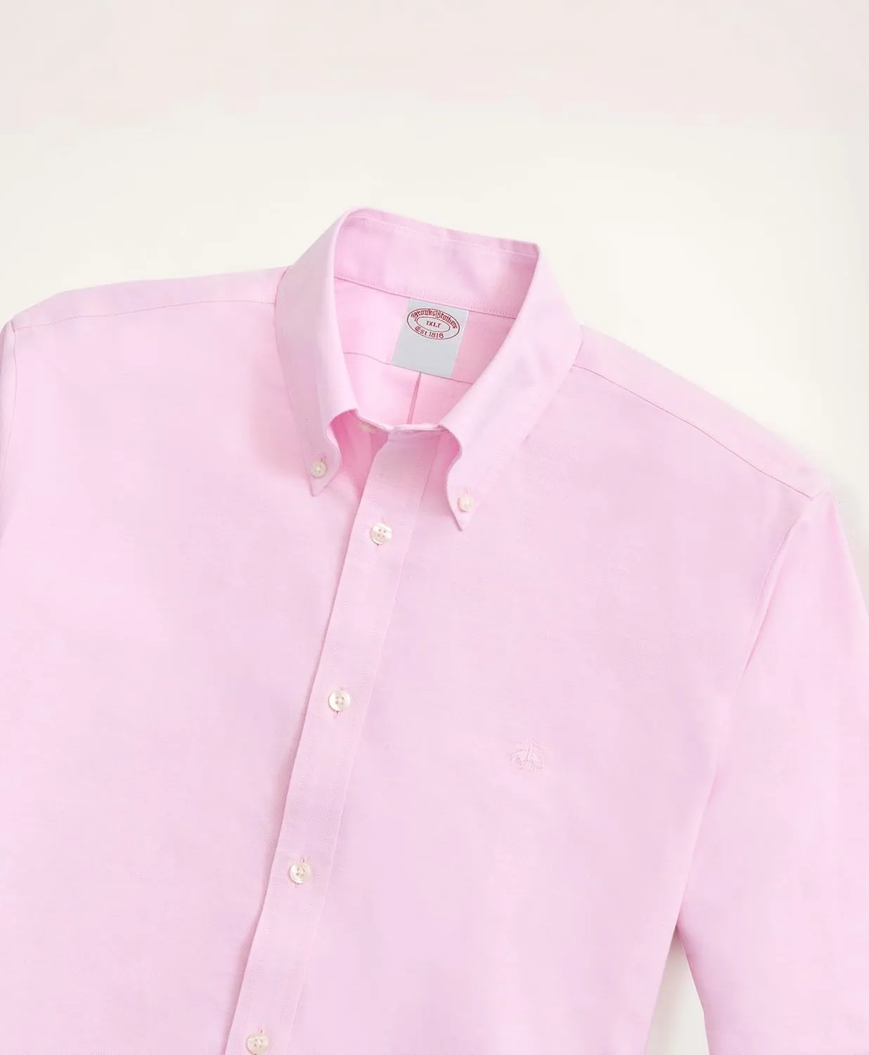 Brooks Brothers Men's Big & Tall Non-Iron Stretch Oxford Long Sleeve Solid Sport Shirt