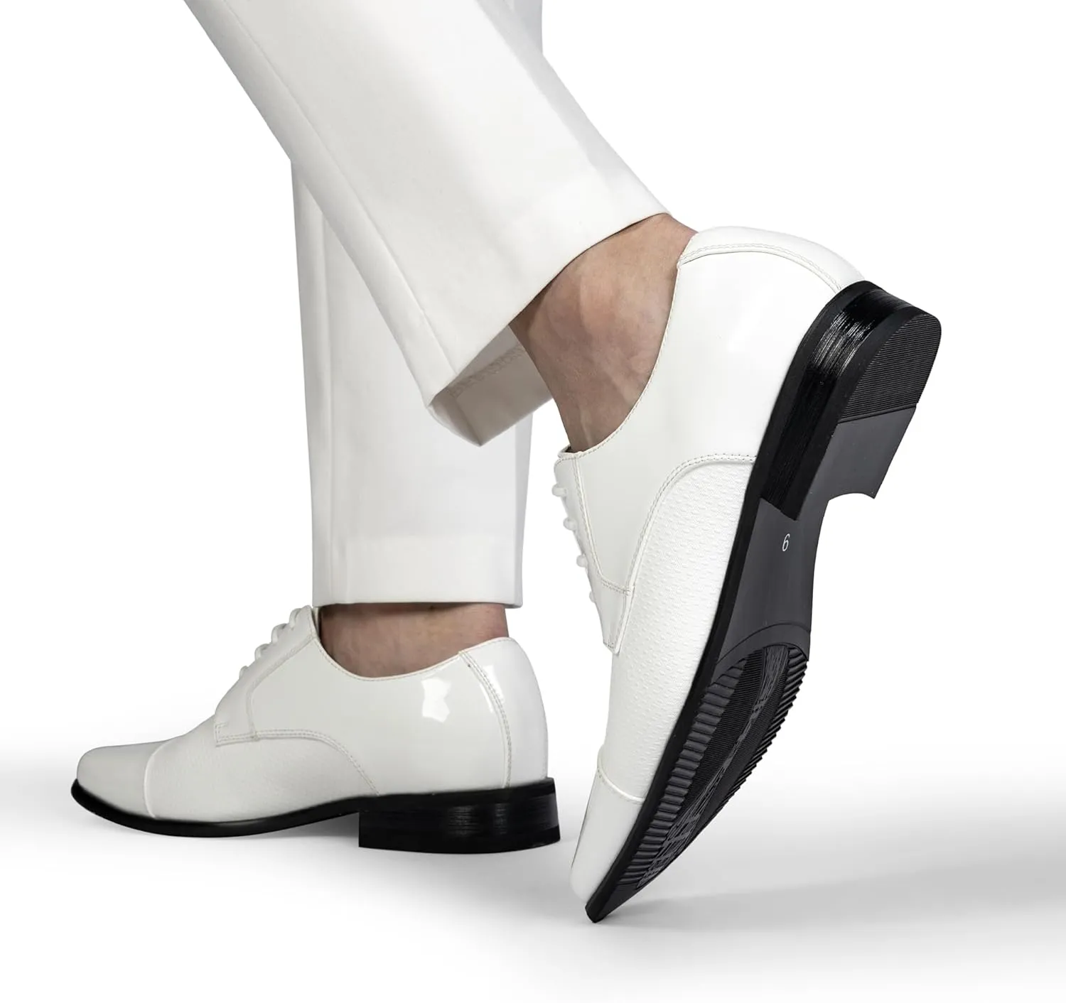 Bruno Marc Men's Patent Tuxedo Dress Shoes Classic Lace-up Formal Oxfords