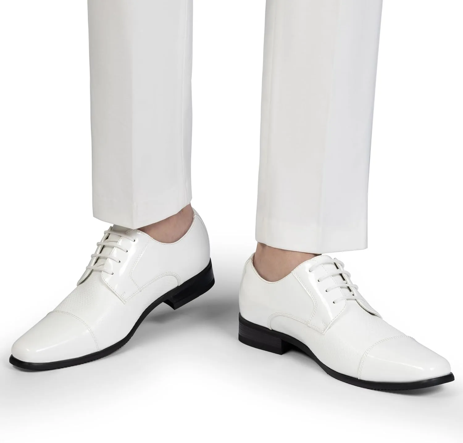 Bruno Marc Men's Patent Tuxedo Dress Shoes Classic Lace-up Formal Oxfords