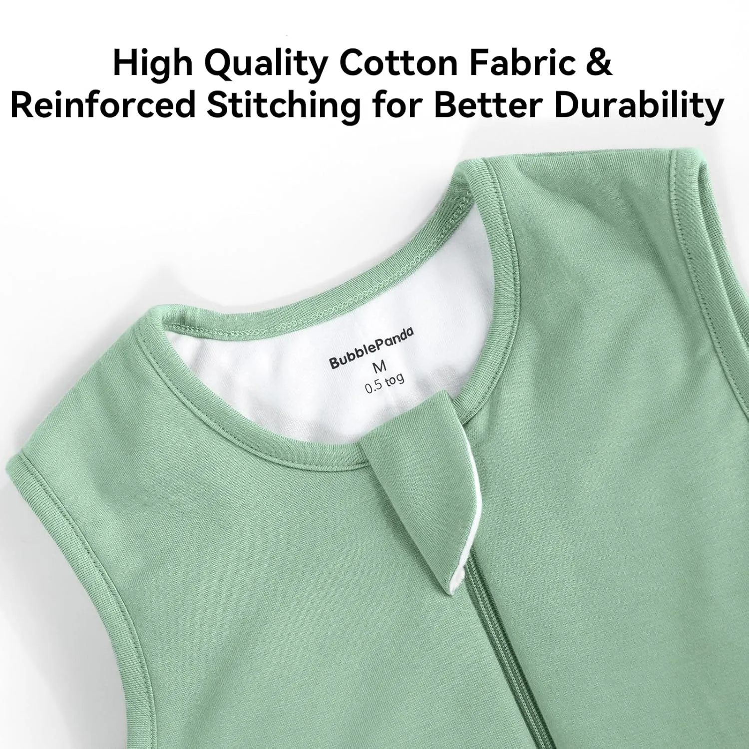 BubblePanda Toddler Sleep Sack with Feet 6-12 Months 100% Cotton Wearable Blanket with Legs Baby Sleep Bag Walker 0.5 Tog Summer Lightweight Thin Soft 2-Way Zipper