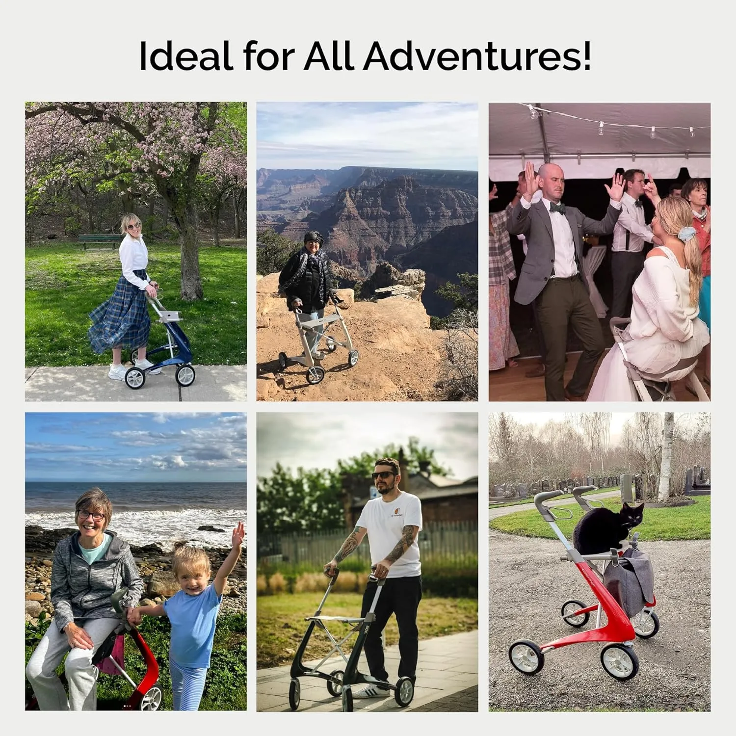byACRE Carbon Ultralight Rollator Walker - 10.6 lbs Adult Walkers with 4 Wheels and Seat - Lightweight Seated Walkers with Wheels - Foldable Rolling Walker with Seat - Walker for Adults