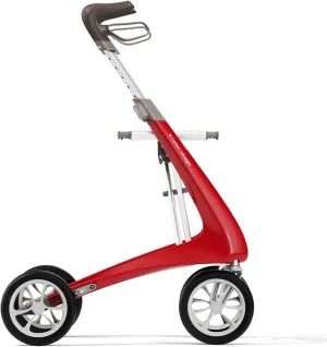 byACRE Carbon Ultralight Rollator - World's Lightest Carbon Rollator - Only 10.6 lbs/for Indoor and Outdoor Use/Foldable and Easy to Travel with (Strawberry Red, Compact Track)