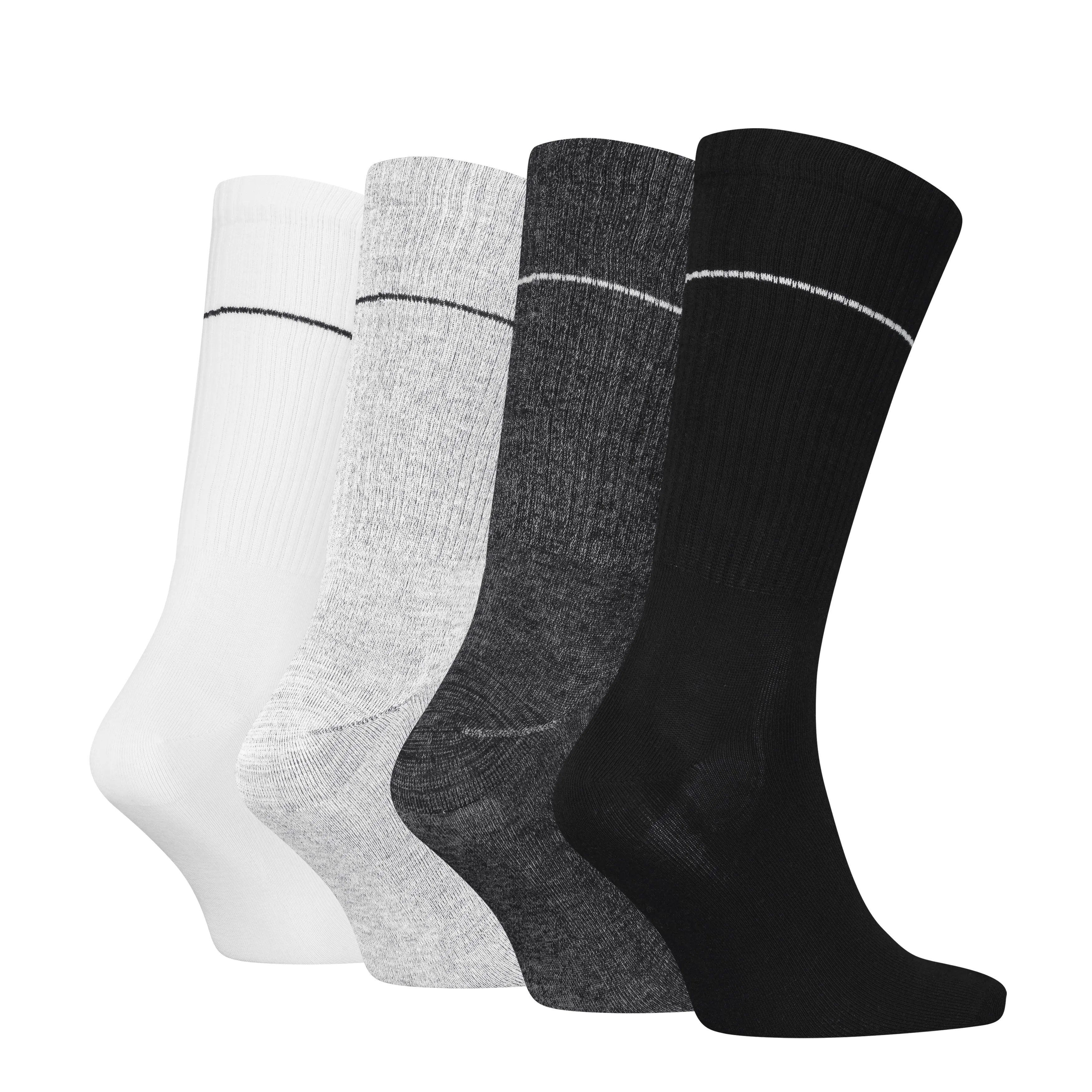 Calvin Klein 4 Pack Giftboxed Trainer Mens Crew Socks Black/White