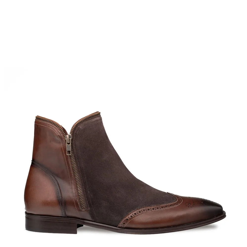Camilleri Calf/Suede Zip Boot - Mezlan