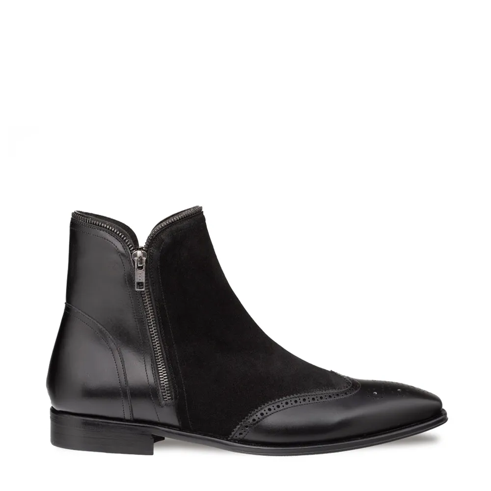 Camilleri Calf/Suede Zip Boot - Mezlan