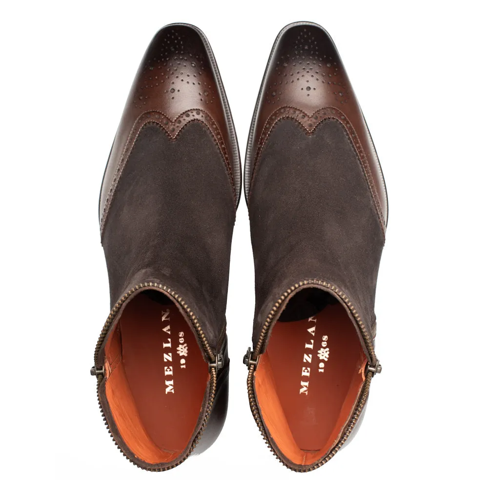 Camilleri Calf/Suede Zip Boot - Mezlan