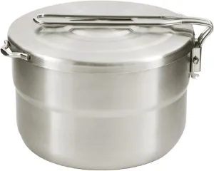 Camping Stove Camping Pot 304 Stainless Steel 1.5L Cooking Outdoor Camping Pan Pot With Lid And Folding Handle Quick Heating Stable Portable Camping Cookware For Hunting, Hiking, Picnic