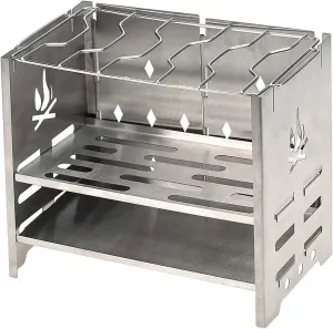 Camping Stove Outdoor Wood Burning Camp Stove Potable Folding Stainless Steel Backpacking Stove Camp Stoves