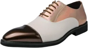 Cap Toe Lace Up Non-Slip Oxford Comfortable Fashion Dress Shoes Business Work Soft Wedding Shoes for Men Formal Occasions