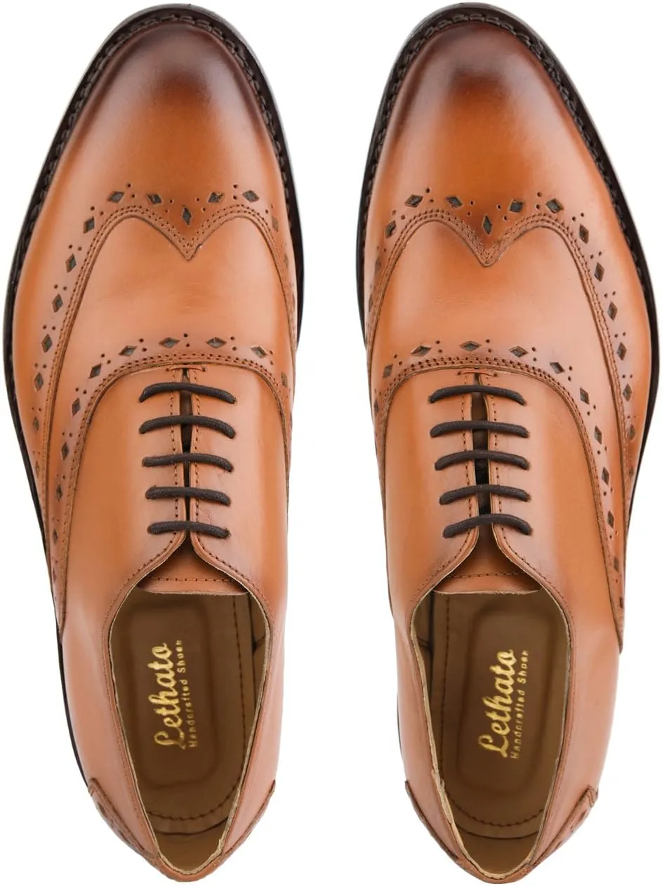 Captoe Oxford Goodyear Welted Formal Handmade Leather Dress Shoes