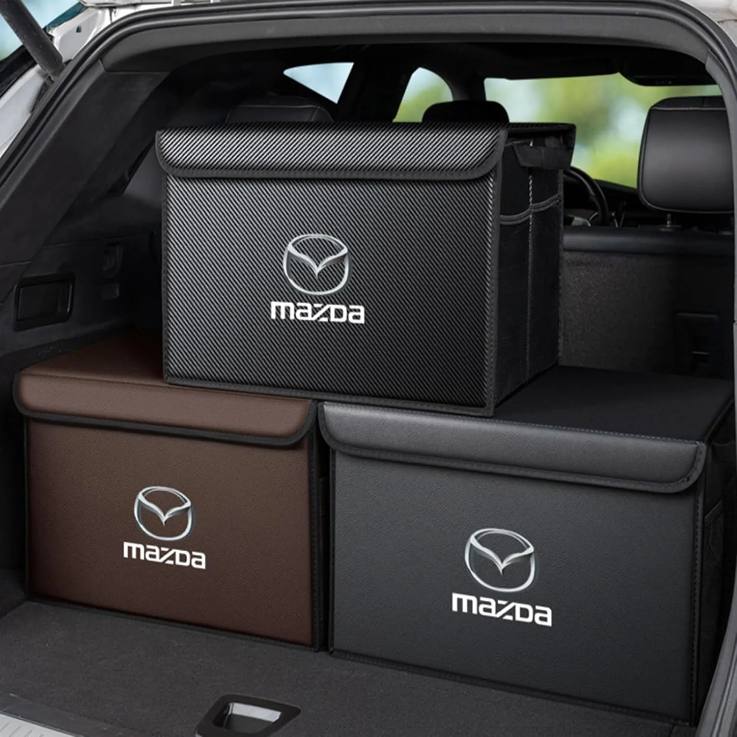 Car Trunk Organizer for Mazda 6 Sedan GH Facelift 2010-2013 Thickened Car Boot Tidy Storage Box Tailor-made Lidded Storage Bins for Home Car Outdoor Camping Travel,B