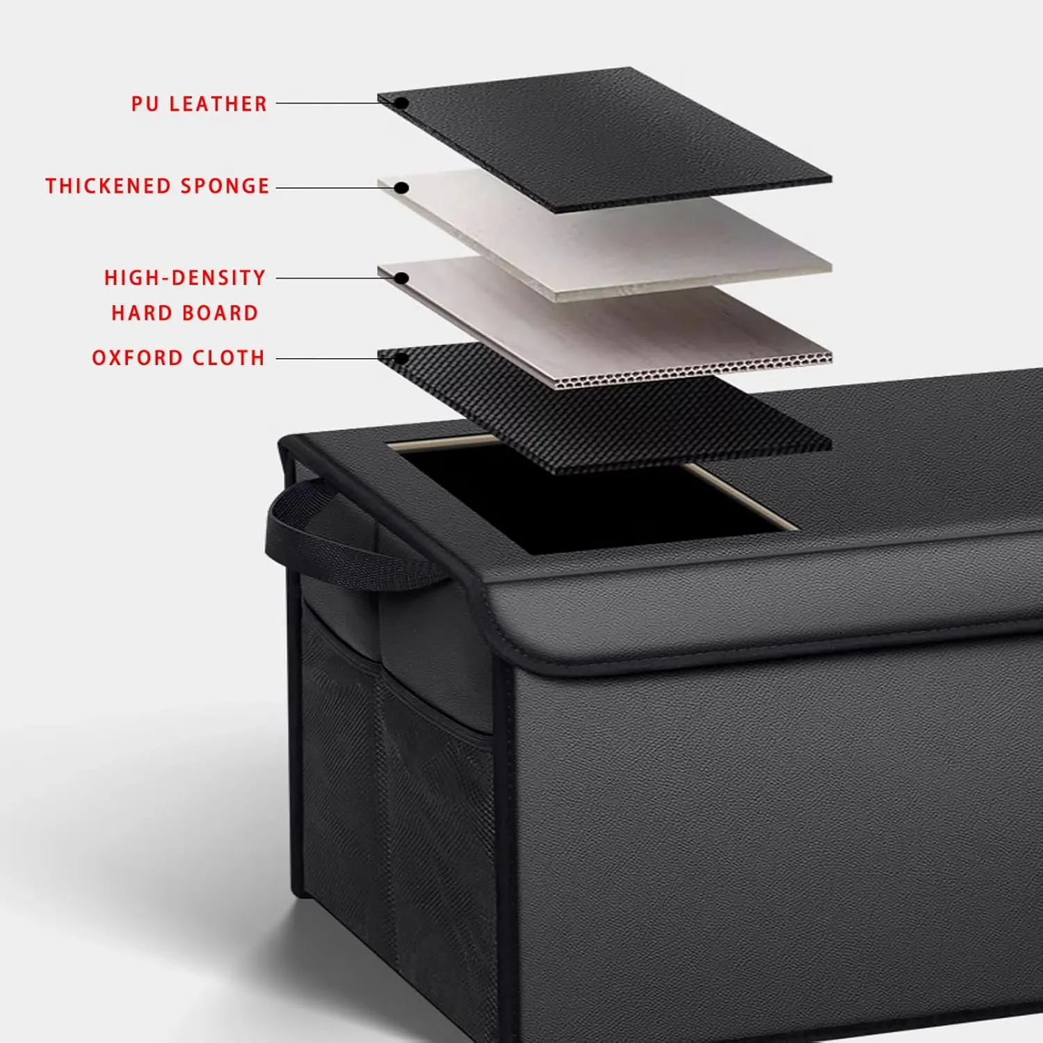 Car Trunk Organizer for Mazda 6 Sedan GH Facelift 2010-2013 Thickened Car Boot Tidy Storage Box Tailor-made Lidded Storage Bins for Home Car Outdoor Camping Travel,B