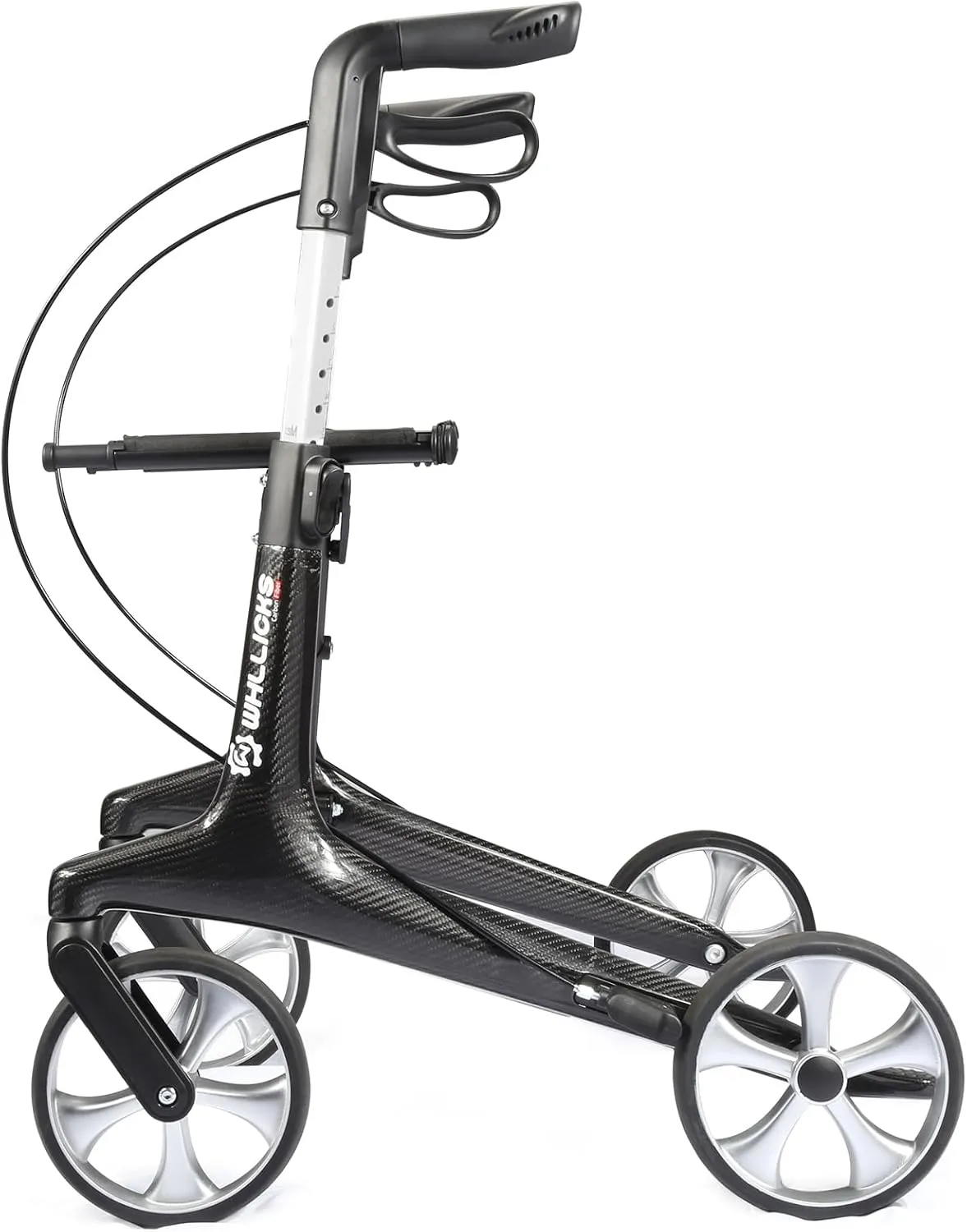 Carbon Ultralight Rollator Walkers for Seniors, Mothers Day Gifts, Only 13lbs Lightweight Foldable Walker, All Terrain 4 Wheels Walker with Seat and Brakes for Adults, 330lbs Capacity