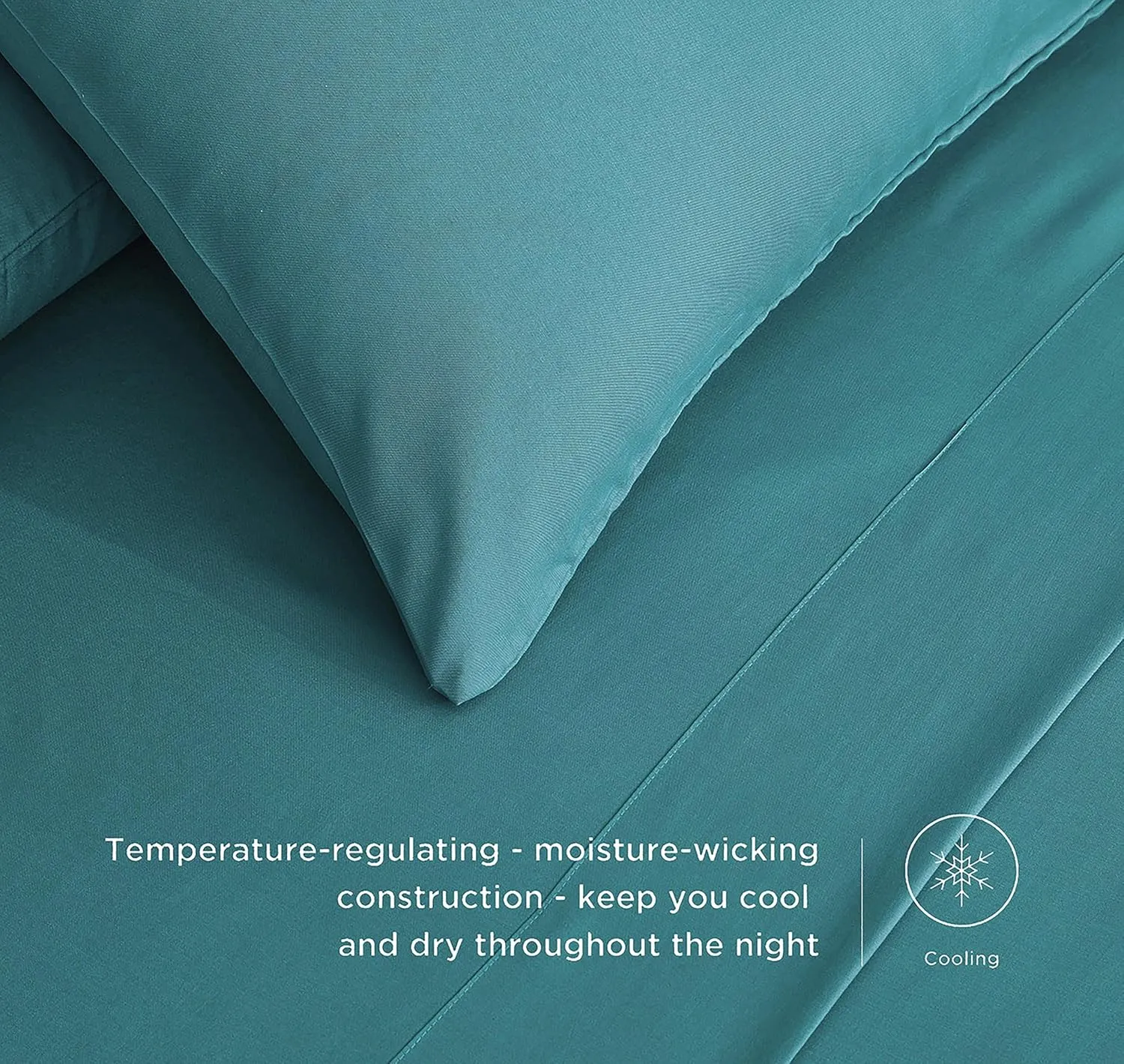 Chezmoi Collection Charisma Tencel Modal Blend Bed Sheets Queen Size 4-Piece Sheet Set Teal - Soft and Cozy Lightweight Breathable 15" Deep Pocket Cooling Sheets